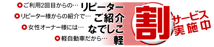 デントリペア(無塗装へこみ修理工法)施工&スクール、千葉・東京の「デントマイスタ」の割引サービス